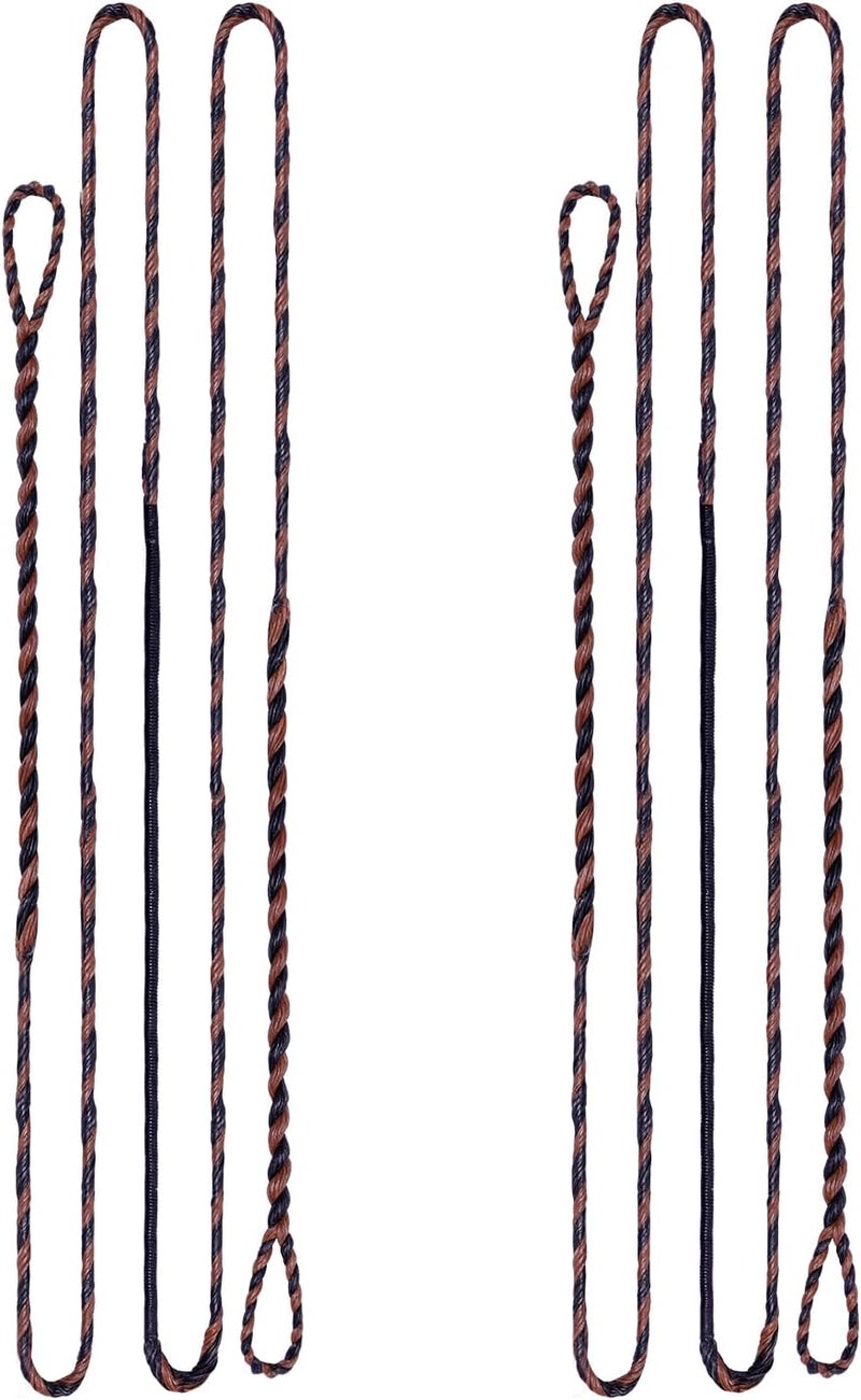 sanlida Archery 2PCS Dynaflight BCY D97 Handmade Flemish Twist Bow String 16 Strands Replacement for Traditional Longbow Recurve Bow One-Piece Bow, AMO Length 68" and 60" - Image 1